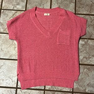 Short sleeve pink sweater - entro brand NWOT